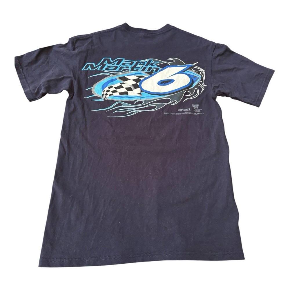 VTG Mark Martin #6 NASCAR Roush Racing Double Sided Graphic T Shirt Winston Cup